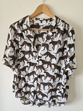 Jane + Delancey White Leopard Shirt